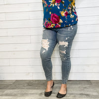 Judy Blue Lace Patch Skinny Jeans-Lola Monroe Boutique