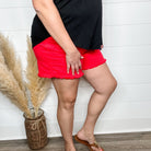 Judy Blue "Light That Fire" Red Shorts-Lola Monroe Boutique