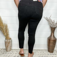 Judy Blue "Lights Out" Black Tummy Control Skinny Jeans-Lola Monroe Boutique