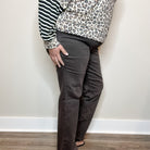 Judy Blue "Love A Latte" Dark Brown Straight Leg Jeans-Lola Monroe Boutique