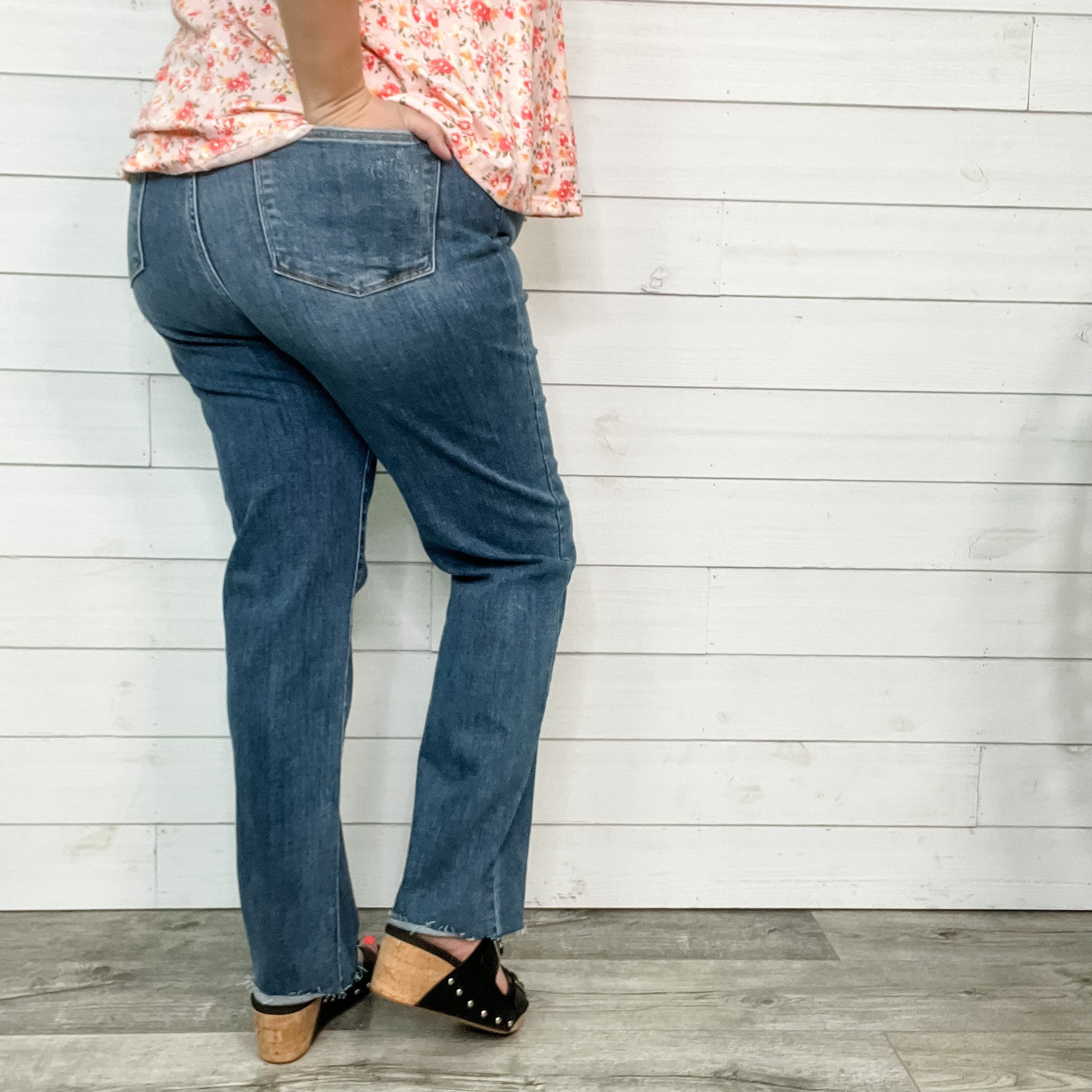 Judy Blue "Magic Hands" Hidden buttonfly Straight Leg Jeans-Lola Monroe Boutique