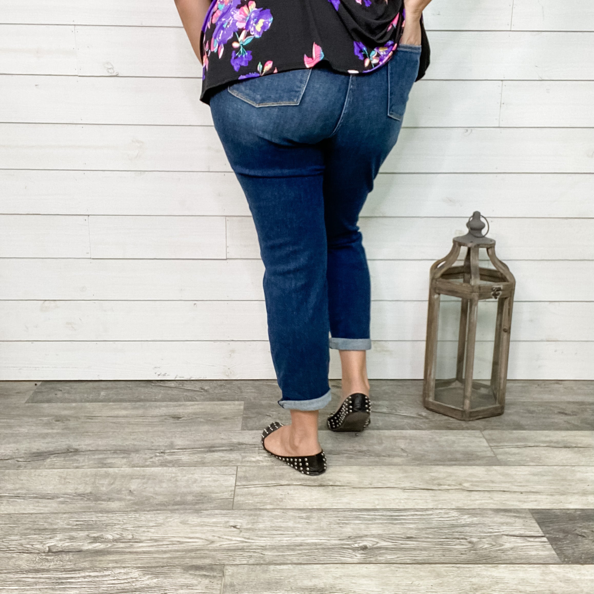 Judy Blue "Main Event" Distressed Boyfriend Jeans-Lola Monroe Boutique