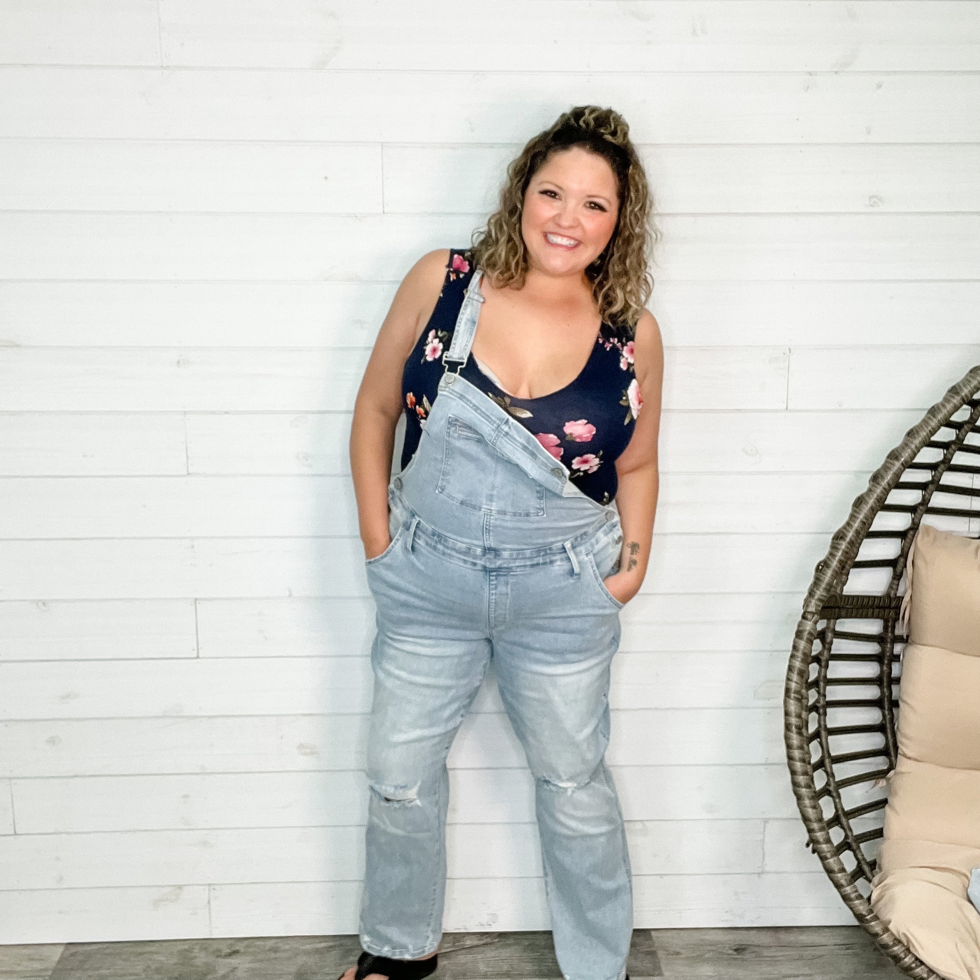 Judy Blue Mamma Mia Wide Leg Overalls