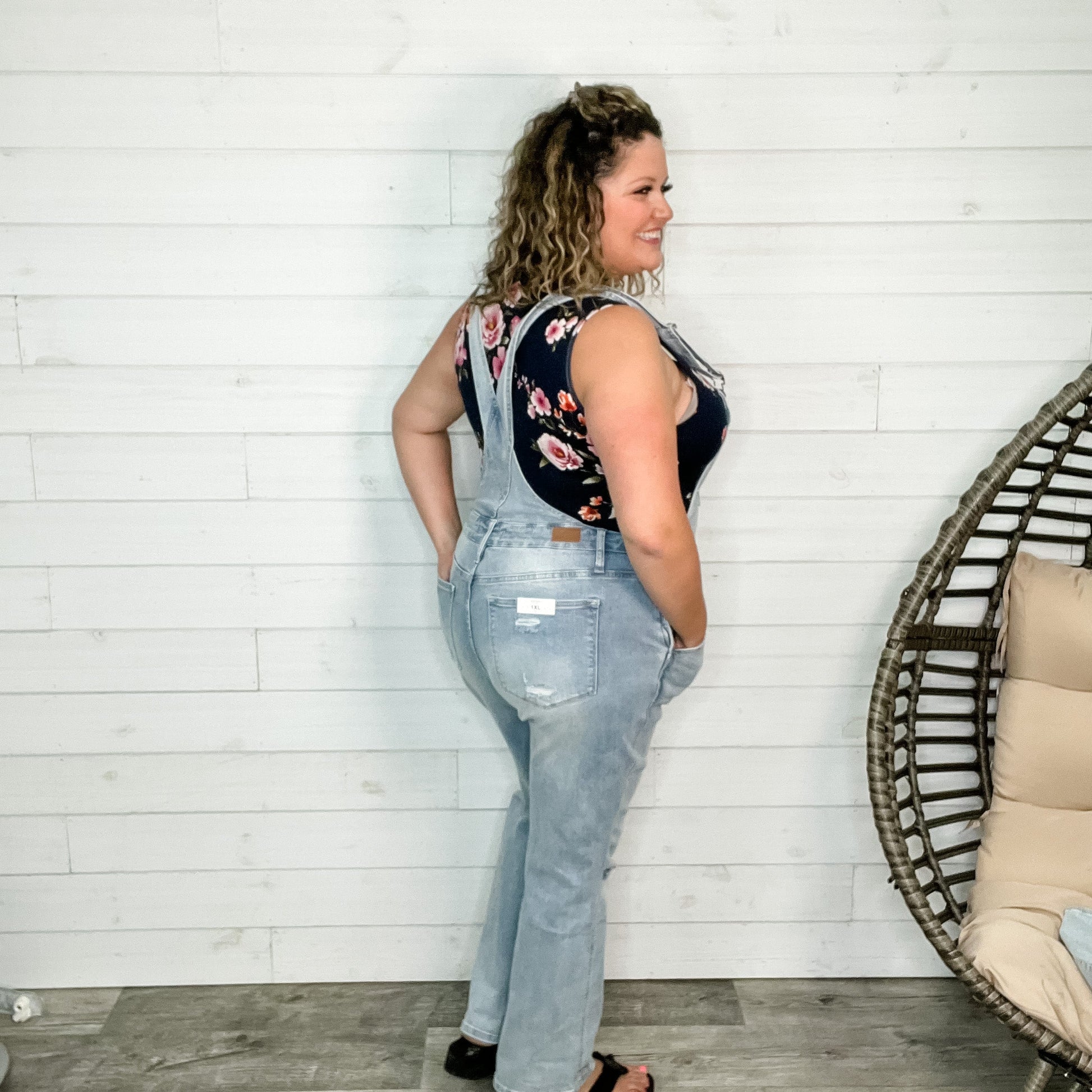 Judy Blue Mamma Mia Wide Leg Overalls