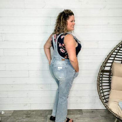 Judy Blue Mamma Mia Wide Leg Overalls