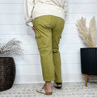 Judy Blue Matcha Cargo Straight Leg Jeans-Lola Monroe Boutique