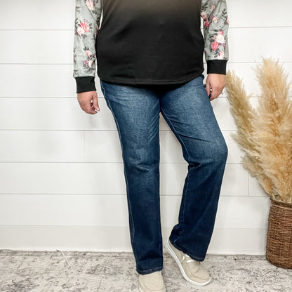 Judy Blue "Memories Made" Button fly Straight Leg Jeans