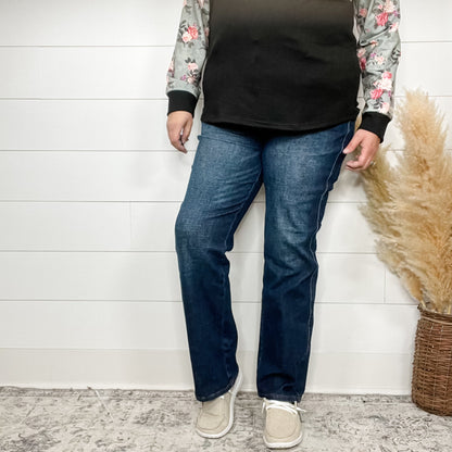 Judy Blue "Memories Made" Button fly Straight Leg Jeans