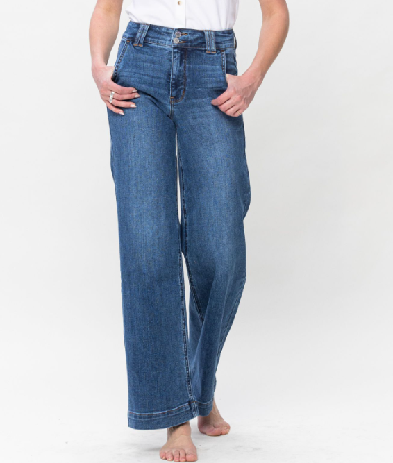 Judy Blue "Mercy Percy" Wide Leg Jeans