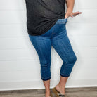 Judy Blue "Met Your Match" Pull On Jeggings Capris-Lola Monroe Boutique