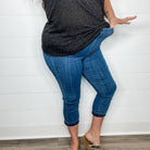 Judy Blue "Met Your Match" Pull On Jeggings Capris-Lola Monroe Boutique