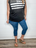 Judy Blue "Met Your Match" Pull On Jeggings Capris-Lola Monroe Boutique