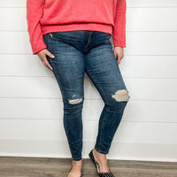 Judy Blue "Middle Man" Mid Rise Tummy Control Jeans-Lola Monroe Boutique