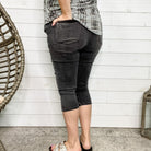 Judy Blue Midnight Destroyed Capris-Lola Monroe Boutique