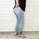 Judy Blue "Might Be Plaid" Straight Leg Jeans-Lola Monroe Boutique