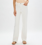 Judy Blue "Milk Mustache" White Straight Leg Jeans-Lola Monroe Boutique