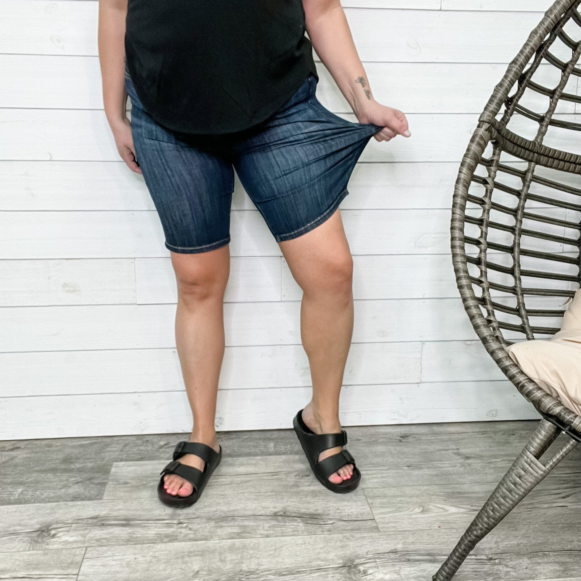 Denim Jegging Bermuda Jegging Shorts Torrid Jegging Bermuda Navy