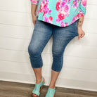 Judy Blue "Other Side of the Pillow" Pull On Cooling Denim Capris-Lola Monroe Boutique