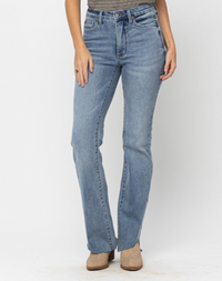 Judy Blue "Party in the Front" Tummy Control Bootcut Jeans-Lola Monroe Boutique