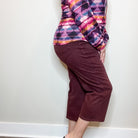 Judy Blue "Paul Bunyan" Oxblood Wide Leg Crops-Lola Monroe Boutique