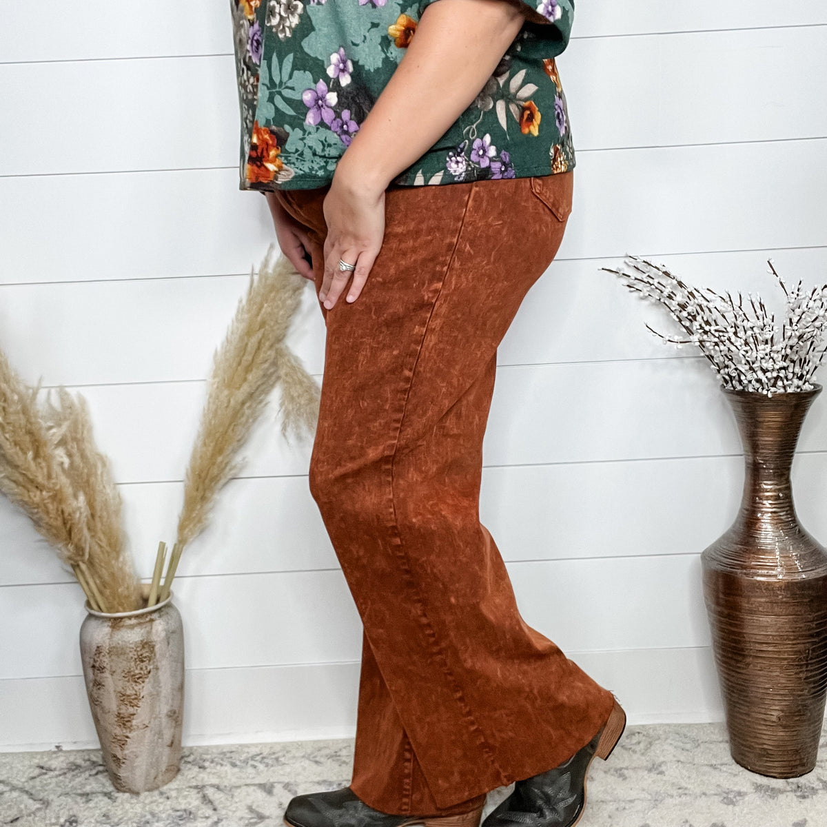 Judy Blue "PSL" Pumpkin Spice Wide Leg Jeans