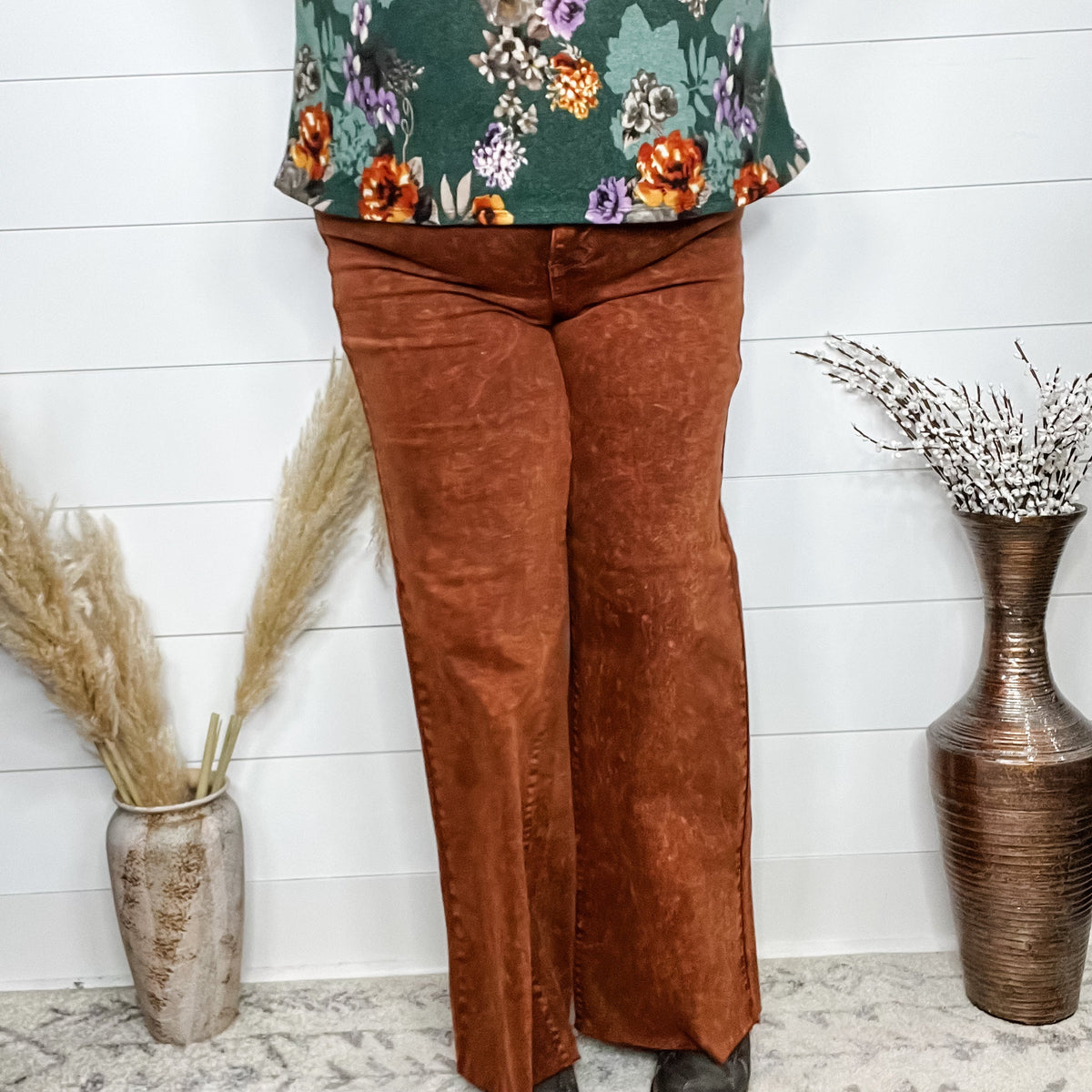 Judy Blue "PSL" Pumpkin Spice Wide Leg Jeans