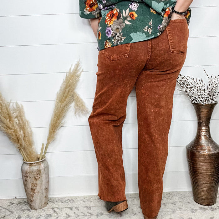 Judy Blue "PSL" Pumpkin Spice Wide Leg Jeans