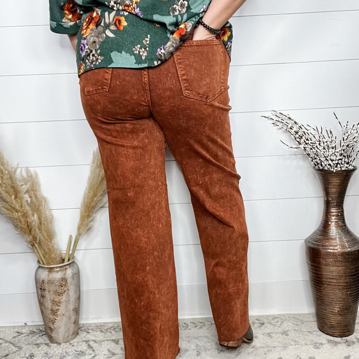 Judy Blue "PSL" Pumpkin Spice Wide Leg Jeans