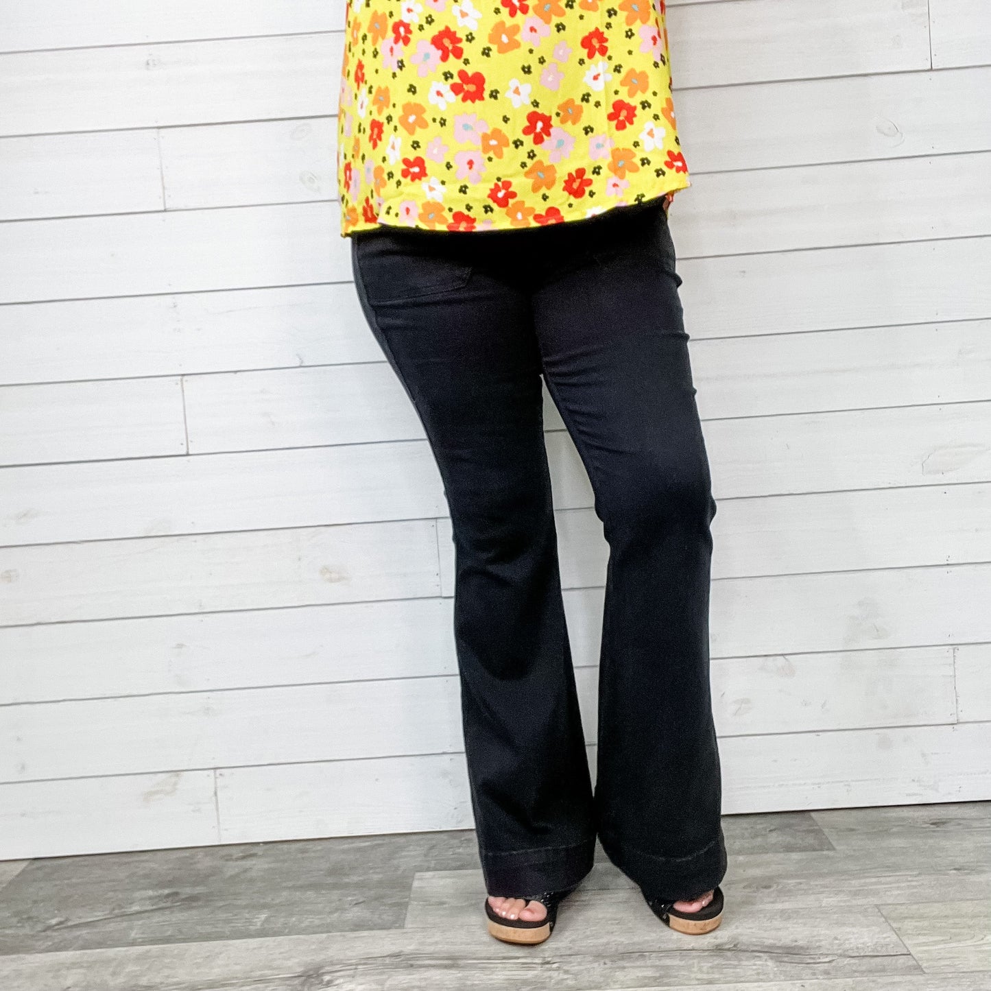 Judy Blue Pull On Black Jeggings Trouser Flares