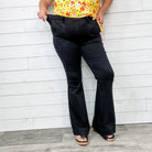 Judy Blue Pull On Black Jeggings Trouser Flares-Lola Monroe Boutique