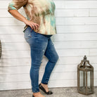 Judy Blue Rainbow Thread Skinny Jeans-Lola Monroe Boutique