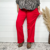Judy Blue Red Straight Leg Jeans-Lola Monroe Boutique
