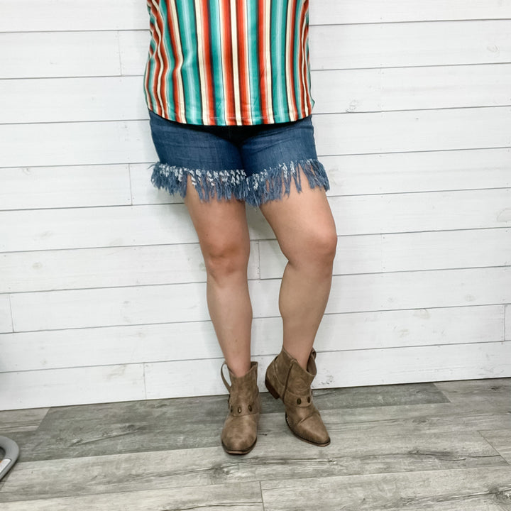 Judy Blue Rodeo Fringe Shorts