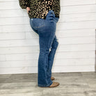 Judy Blue "Saddle Up" Buttonfly Flare Jeans-Lola Monroe Boutique