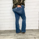 Judy Blue "Saddle Up" Buttonfly Flare Jeans-Lola Monroe Boutique