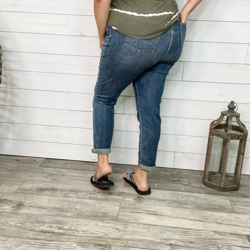 Judy Blue "Say It Ain't So" Boyfriend Jeans-Lola Monroe Boutique