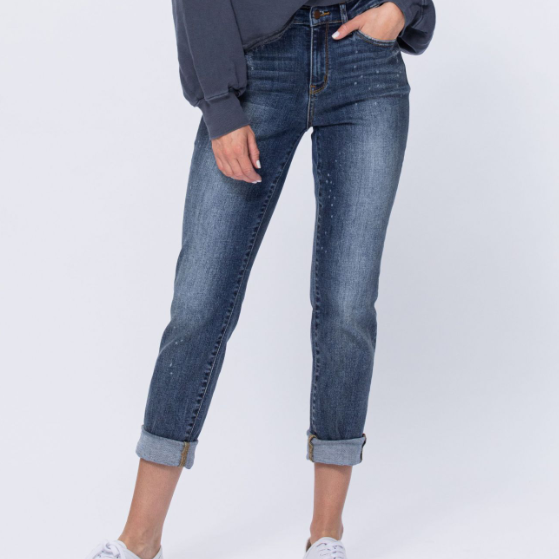 Judy Blue "Say It Ain't So" Boyfriend Jeans-Lola Monroe Boutique