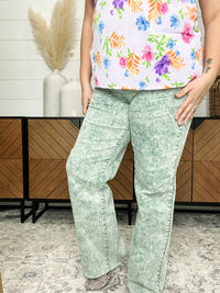 Judy Blue Sea Green Dad Jeans-Lola Monroe Boutique