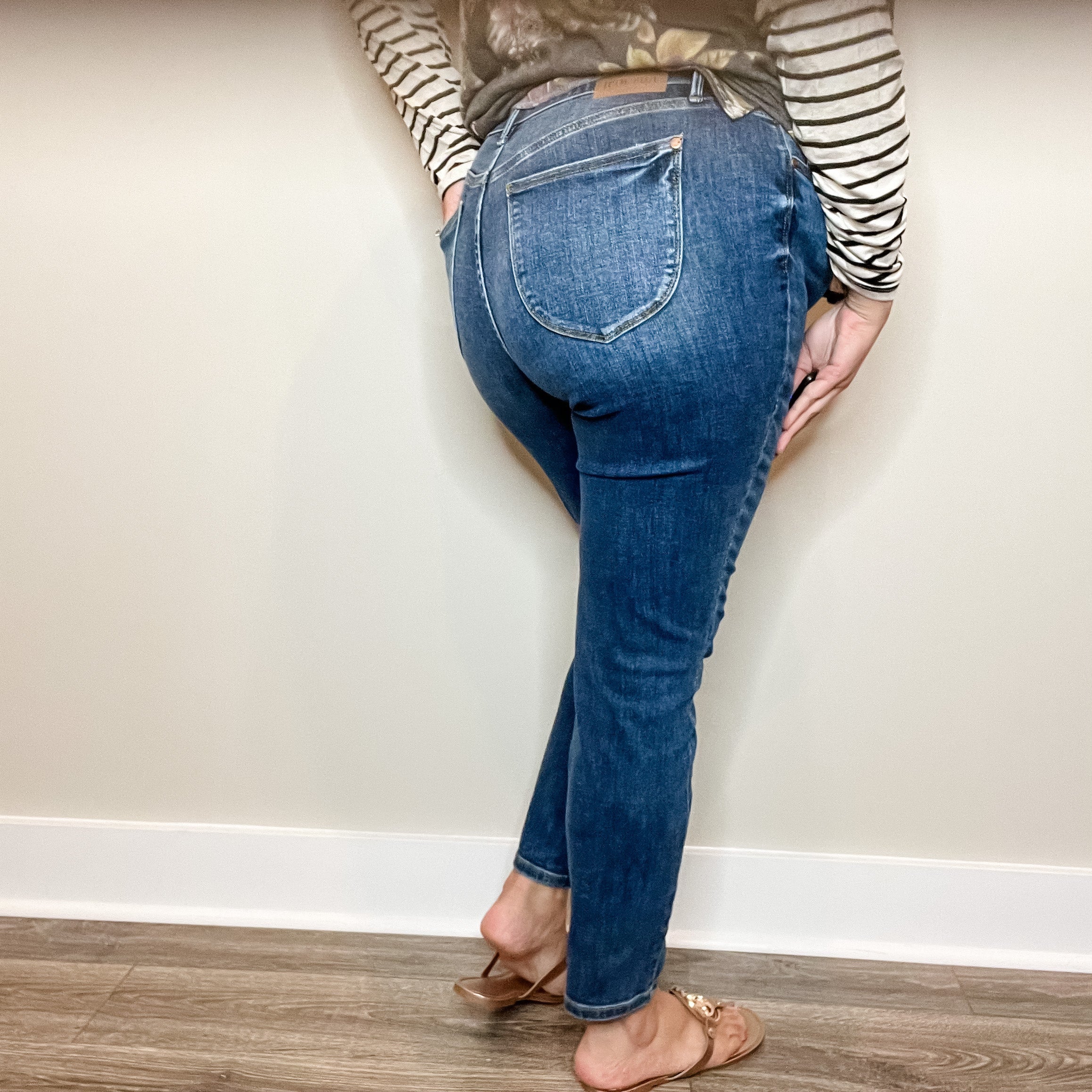 Judy Blue "Shady Lady" Slim Fit Jeans-Lola Monroe Boutique