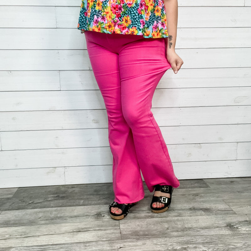 Judy Blue "She Gone Country" Hot Pink Flares-Lola Monroe Boutique