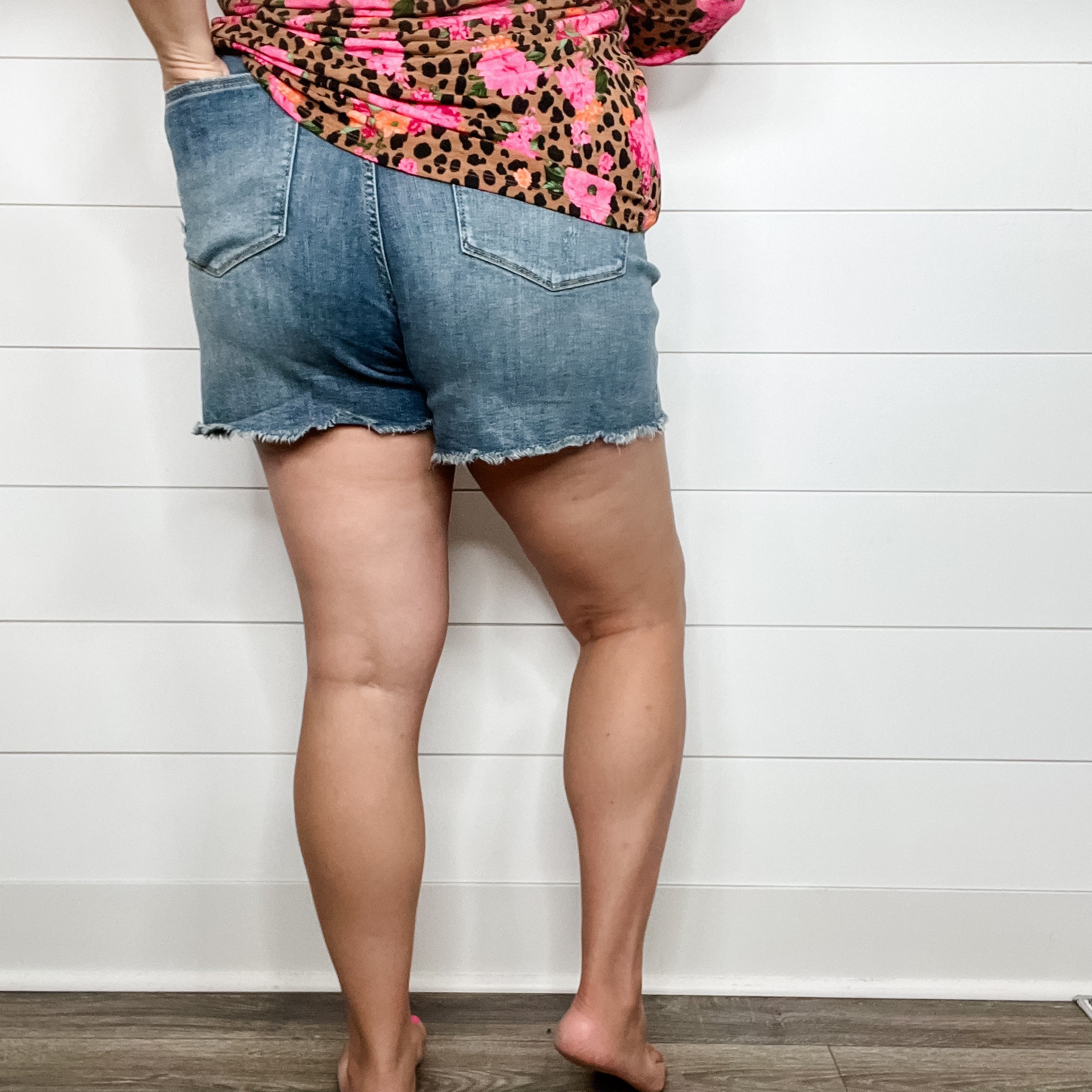 Judy Blue "She Gone" Tummy Control Shorts-Lola Monroe Boutique