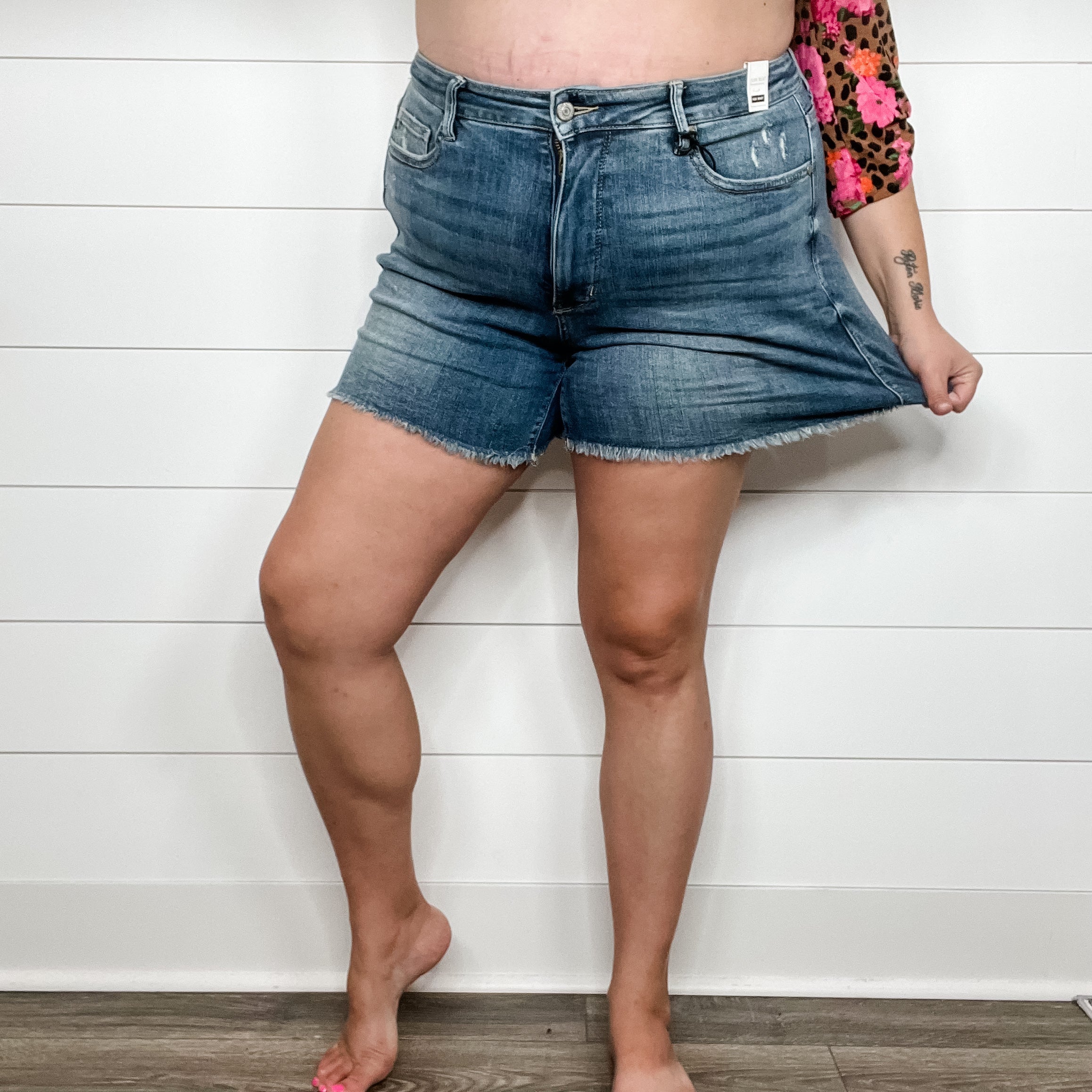 Judy Blue "She Gone" Tummy Control Shorts-Lola Monroe Boutique