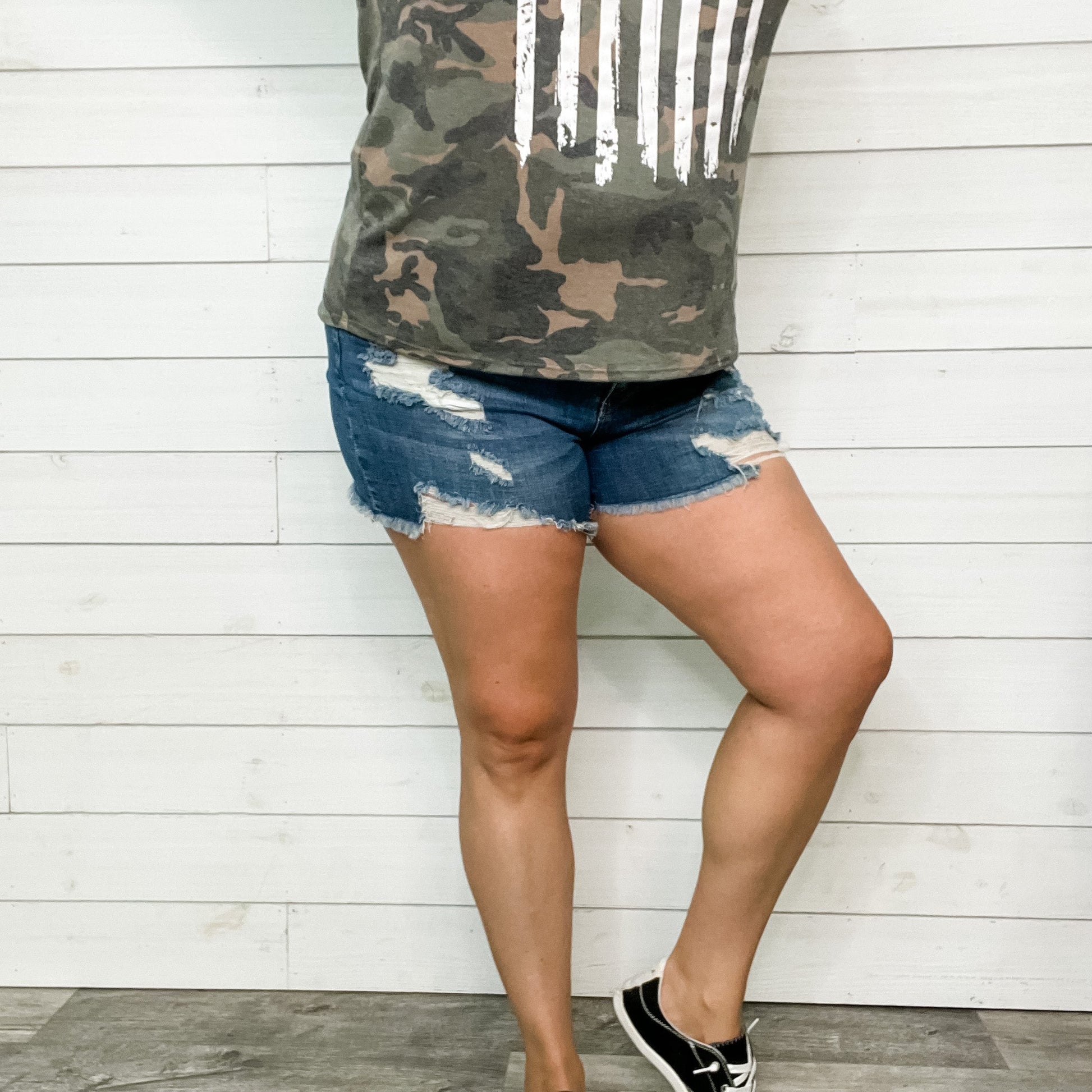Judy Blue "Shorty Was Here" Mega Destroyed Shorts