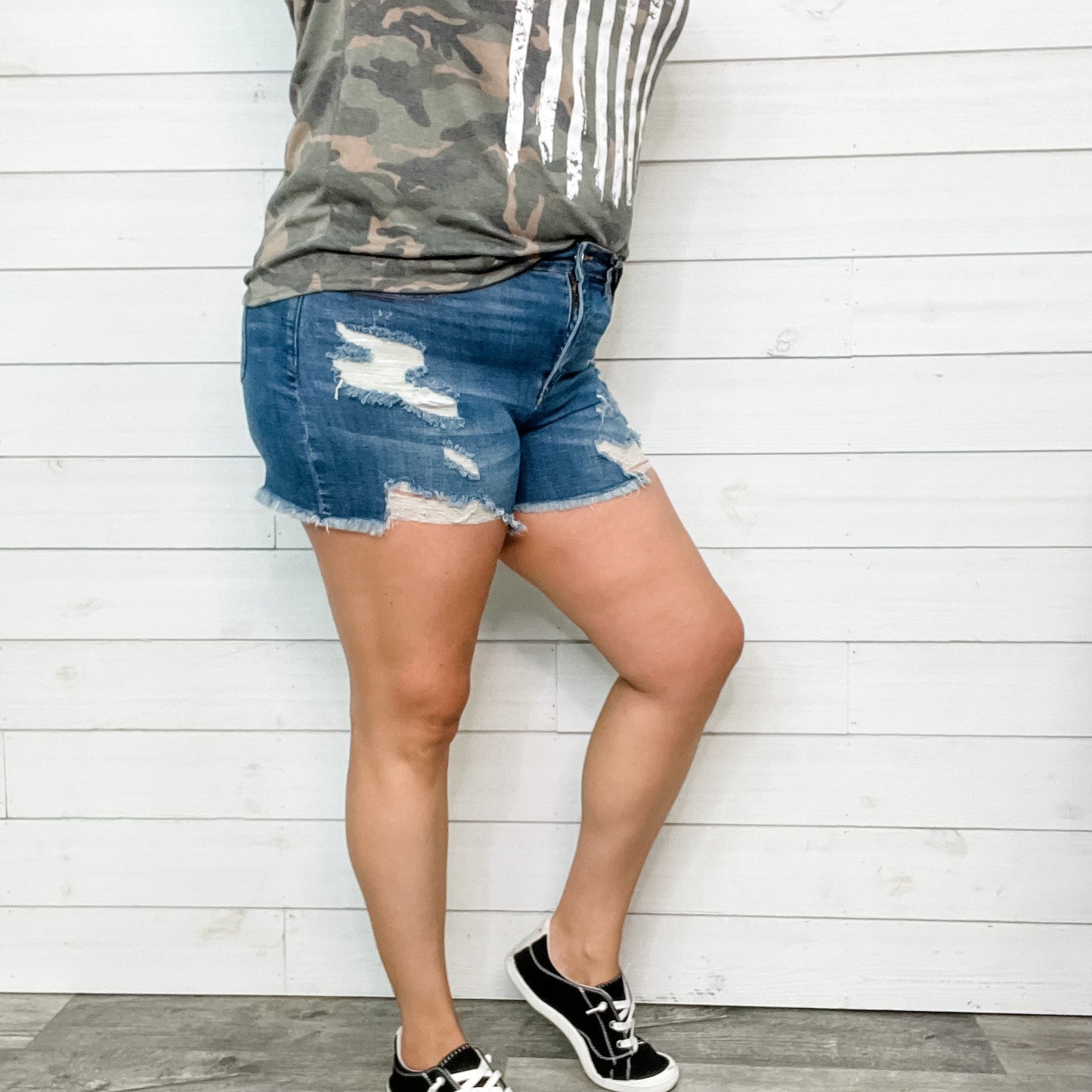 Judy Blue "Shorty Was Here" Mega Destroyed Shorts