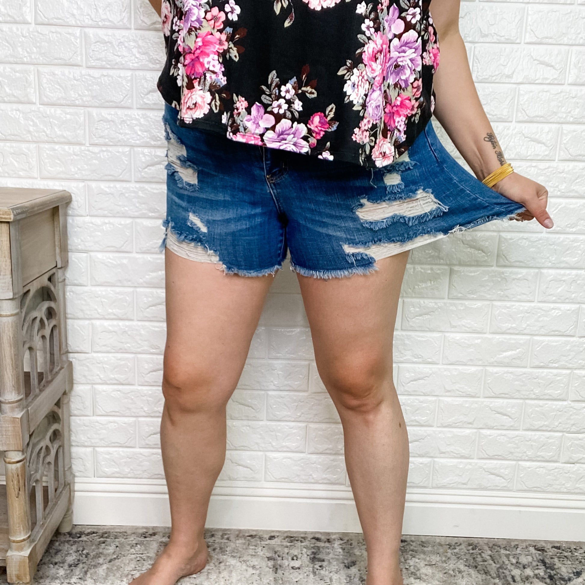 Judy Blue "Shorty Was Here" Mega Destroyed Shorts