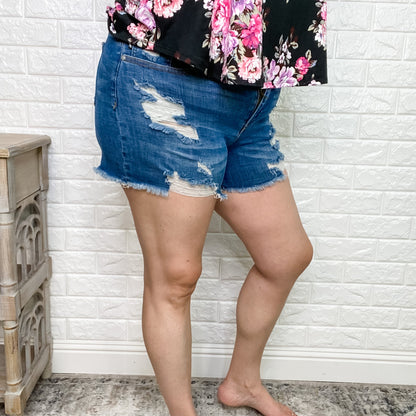 Judy Blue "Shorty Was Here" Mega Destroyed Shorts