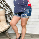 Judy Blue "Show Me Your Stars" Patch Shorts-Lola Monroe Boutique