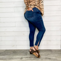 Judy Blue Side Slit Skinny Jeans-Lola Monroe Boutique