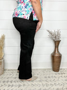 Judy Blue "Simple Perfection" Black Straight Leg Jeans-Lola Monroe Boutique