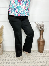 Judy Blue "Simple Perfection" Black Straight Leg Jeans-Lola Monroe Boutique